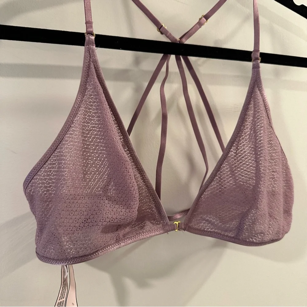 Victoria's Secret Triangle Bralette in Lilac Lace